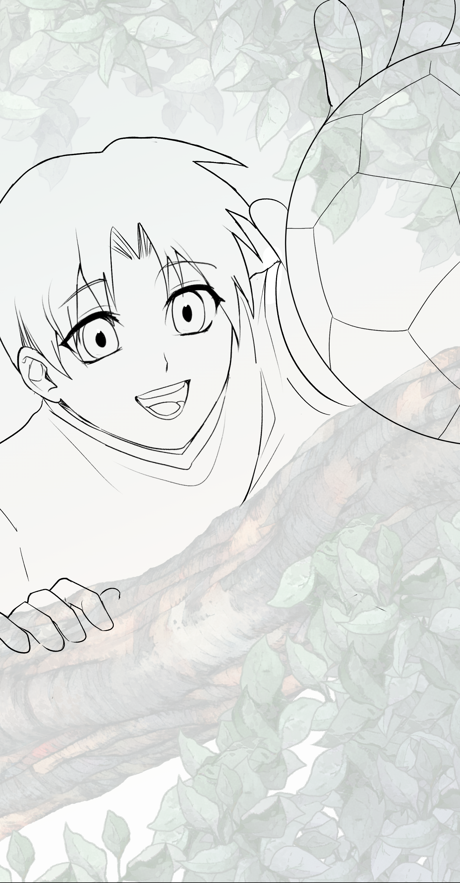 Storyboard sketch of a key image